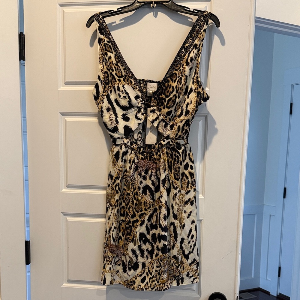 Leopard Print Silk Dress